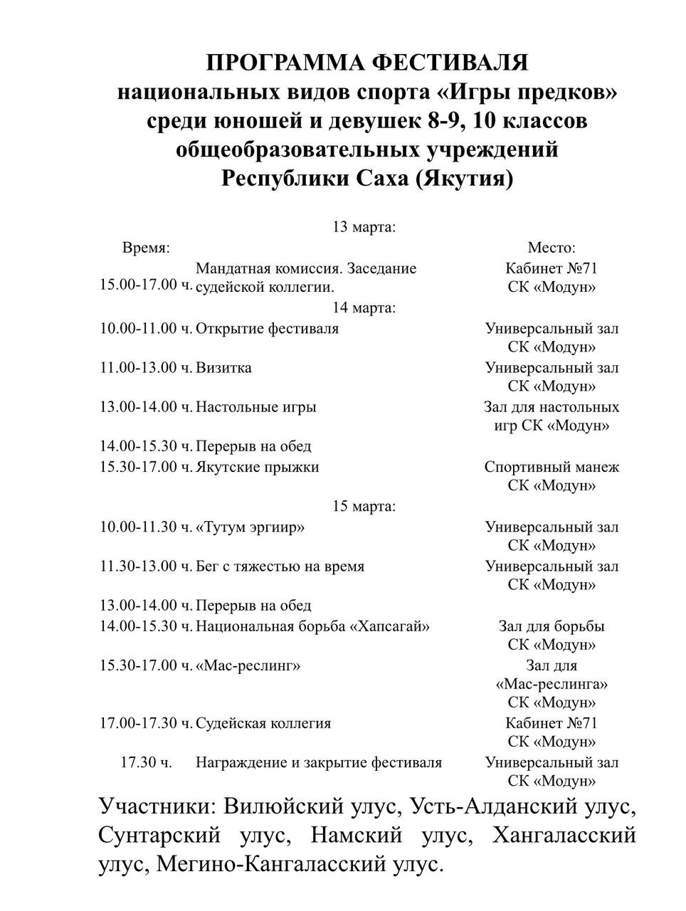 В Якутске стартовал ХХ Фестиваль национальных видов спорта «Игры предков»