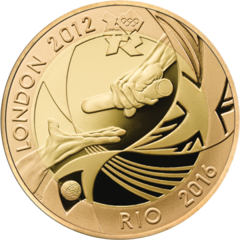 handover to rio  2 gold proof coin reverse - lukrhgp